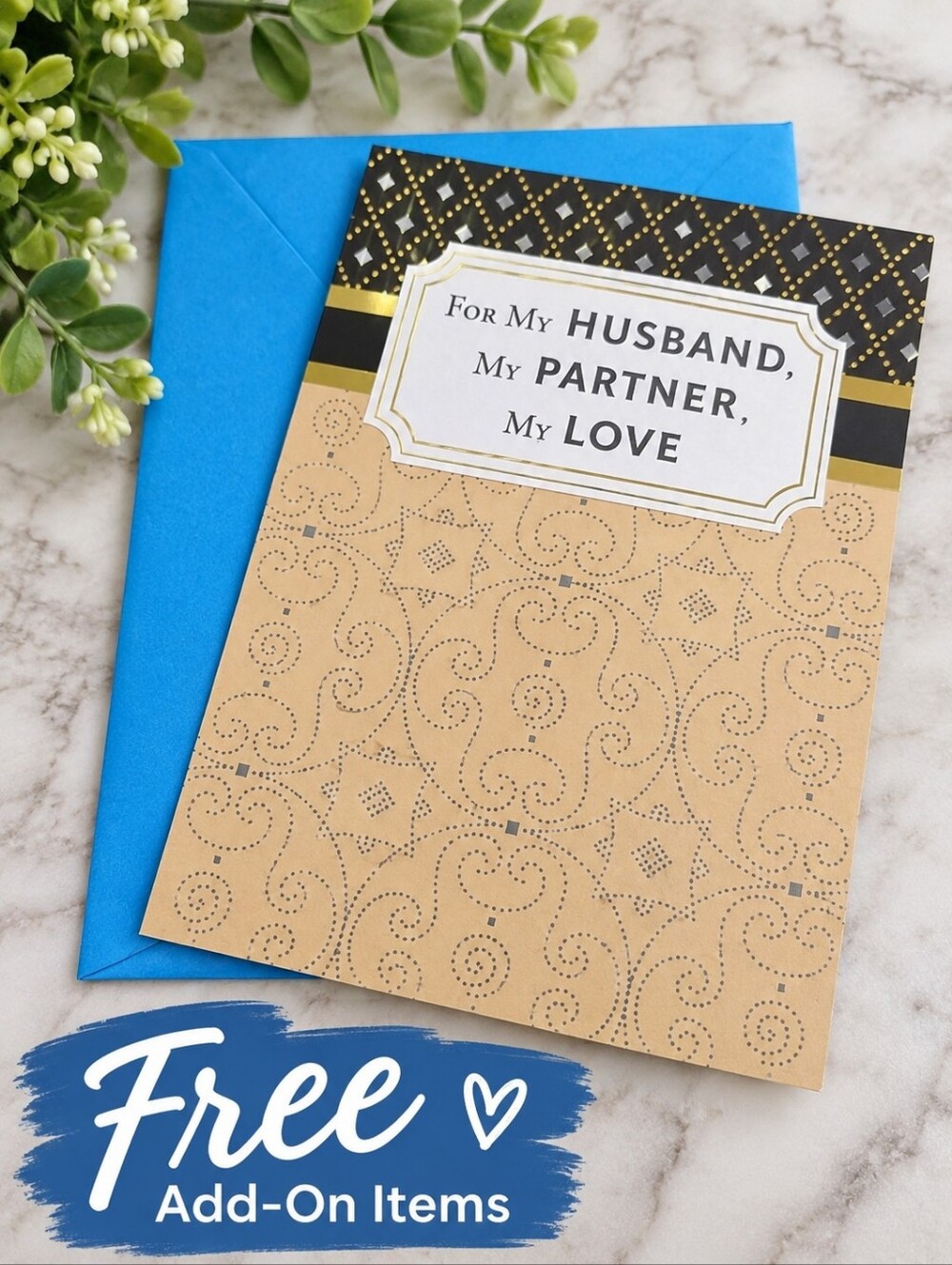 Free With Purchase Husband Anniversary Card Sentimental